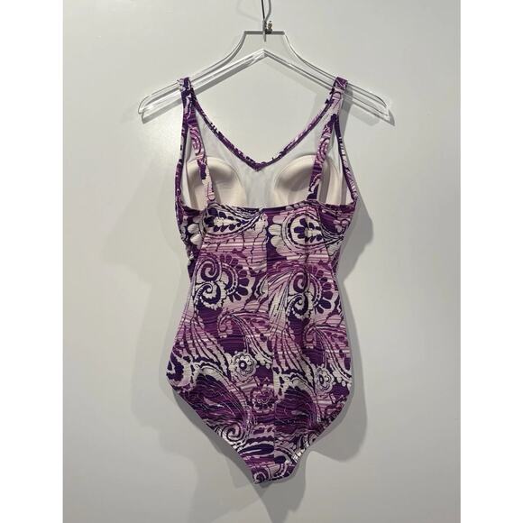 Speedo Womens‎ One Piece Linear Motion Ultraback Swimsuit Size 14 - Picture 2 of 5